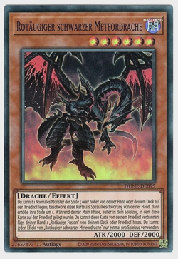 Rotaugiger schwarzer Meteordrache DUNE-DE095 Holo 1. Aufl. Deutsch NM YU-GI-OH - Image 1