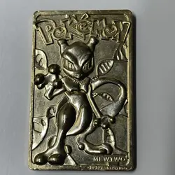1999 Nintendo Gold Plated Mewtwo Pokemon Card BK Collectible - Image 1