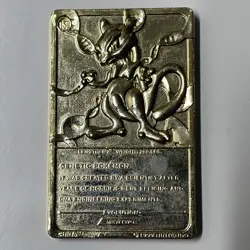 1999 Nintendo Gold Plated Mewtwo Pokemon Card BK Collectible - Image 2