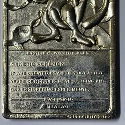 1999 Nintendo Gold Plated Mewtwo Pokemon Card BK Collectible - Image 4