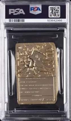 1999 BURGER KING POKEMON GOLD CARDS CHARIZARD PSA 7 - Image 2