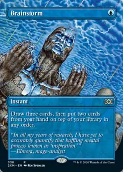 Brainstorm (Borderless) -Foil Near Mint MTG Double Masters - Image 1