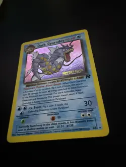 Prerelease Dark Gyarados 8/82 Team Rocket Holo Rare Vintage Pokemon Card - NM - Image 2