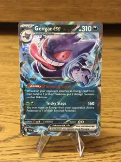 Pokemon TCG Gengar EX Temporal Forces Ultra Rare Card 104/162 Scarlet & Violet - Image 1