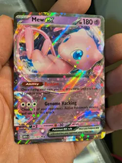 Pokemon TCG Mew EX TCG Scarlet & Violet Holo Double Rare Card 151/165 - Image 1