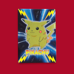 PIKACHU--JAPANESE MEIJI EMBOSSED PROMO FOIL POKEMON CARD - Image 1
