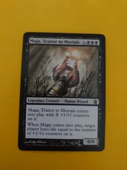 Maga, Traitor toMortals. Kamigawa rare Human Wizard Magic the Gathering Card. - Image 2