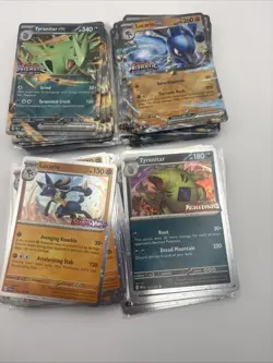 Prismatic Evolutions Lucario Tyranitar Ex Premium Box Promo Cards Only Lot Of 34 - Image 1