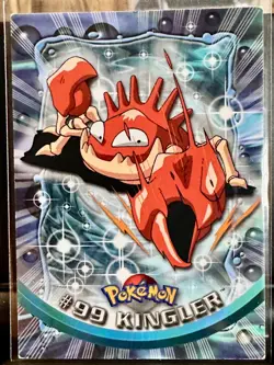 Kingler #99 Topps Blue Logo Pokemon Card NEAR MINT - Image 1