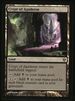 Magic: The Gathering - Zendikar Crypt of Agadeem 2009 212 Rare - Image 1