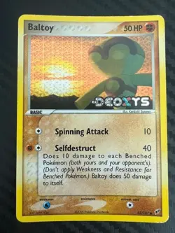 Pokemon TCG 53/107 Baltoy EX Deoxys Reverse Holo LP - Image 1