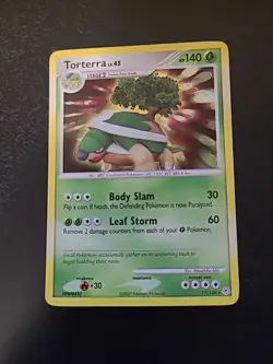 Pokemon TCG Torterra 17/130 Diamond and Pearl LP Holo English - Image 1
