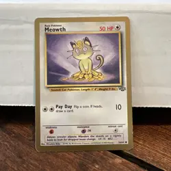 Pokemon TCG Meowth - Gold Border - Promo - Jungle 56/64 - Image 1