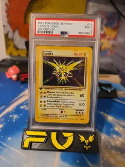 ZAPDOS-HOLO 1ST EDITION POKEMON GERMAN 1999 16 PSA 9 - Image 1