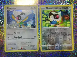 2007 Pokemon TCG Diamond & Pearl Cosmos Holo Promo DP14 Chatot With a Holo Swirl - Image 1