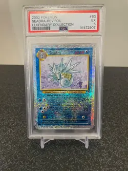 2002 POKEMON LEGENDARY COLLECTION 63 SEADRA-REVERSE FOIL PSA 5 - Image 1