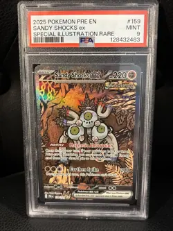 2025 POKEMON SV PRISMATIC EVOLUTIONS - PRE EN #159/131 SANDY SHOCKS EX SIR PSA 9 - Image 1