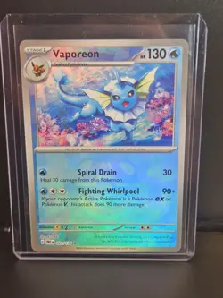 Pokemon TCG - Vaporeon (Master Ball Pattern) 022/131 Sv: PE Holo - Image 5