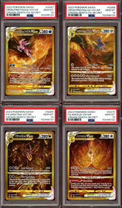 SEQUENTIAL PSA 10 Set Palkia Dialga Giratina Arceus VSTAR Crown Zenith Pokemon - Image 1