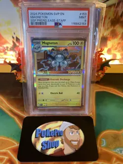 2024 Pokemon Scarlet & Violet Surging Sparks Magneton SVP153 STAFF - PSA 9 - Image 1