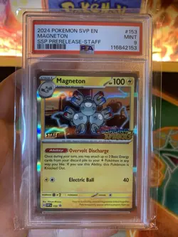 2024 Pokemon Scarlet & Violet Surging Sparks Magneton SVP153 STAFF - PSA 9 - Image 2