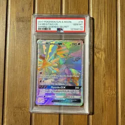 2017 Pokemon Shining Legends Mewtwo GX Holo PSA 10 Secret Rainbow Rare - Image 1