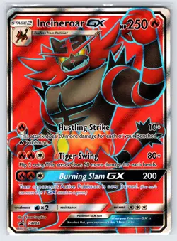 Incineroar GX SM38 Sun & Moon Black Star Promo Pokemon Card Full Art Rare - Lp - Image 1