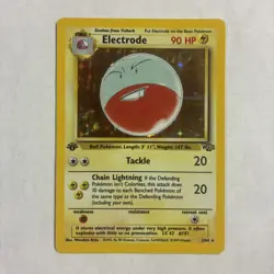 1st edition Electrode 2/64 Holo Rare Jungle Card LP Pokemon TCG - Image 1