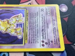 Pokemon TCG Alakazam Base Set Holo Card 1/102 Unlimited Holo Rare MP - Image 4