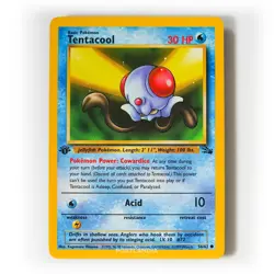 Pokemon - Tentacool - 1st Edition - Non Holo - 56/62 - Fossil - Common Card - Image 1