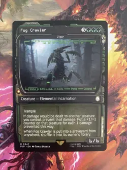 Fog Crawler Foil Showcase Pip-Boy Rare Card Fallout Universe Beyond MTG Magic - Image 1