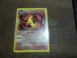 Dark Rapidash Pokemon TCG WOTC Team Rocket NON- Holo Rare Card 44/82 NM/LP - Image 1