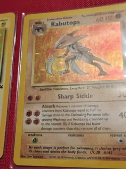vtg Pokemon fossil card lot over 100 cards includes halos and rare cards! - Image 2
