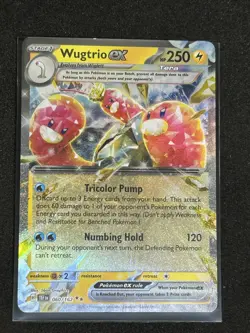 Wugtrio ex 060/162 Temporal Forces (TEF) NM Double Rare Pokemon Card - Image 1