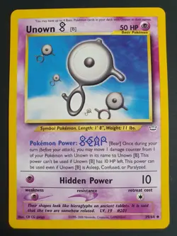 Unown [B] 39/64 - Neo Revelation Set - Pokemon Card - Excellent Condition - Image 1