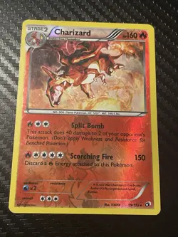 Pokemon TCG Charizard Legendary Treasures Reverse Holo Card 19/113 - Image 2