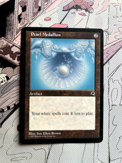 Pearl Medallion | Excellent | Tempest Rare | 1997 Magic the Gathering Card - Image 1