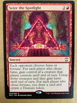MTG 1x Seize the Spotlight # 52 Streets of New Capenna Magic the Gathering x1 NM - Image 1
