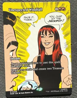 Unexpected Windfall (Borderless) - Marvel's Spider-Man (MAR) - MTG - Image 1