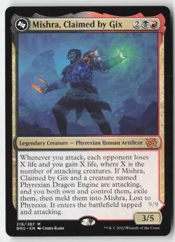 MTG - Mishra, Claimed by Gix M The Brothers' War 216 LP-NM - Image 1