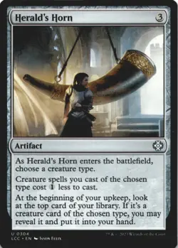 MTG Herald's Horn Normal NM Commander: The Lost Caverns of Ixalan Magic 304 - Image 1