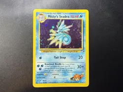 Pokemon TCG Misty's Seadra Holo Rare Gym Heroes Prerelease 9/132 Near Mint NM - Image 1