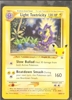 Light Toxtricity SWSH137 Black Star Promo Celebrations Pokemon 2021 - Image 1