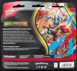 Pokemon TCG - Mega Evolution - 3 Pack Booster Blister Psyduck Promo - New/Sealed - Image 2