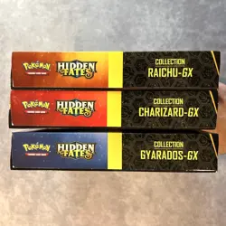 Pokemon Hidden Fates GX Collection Box Set - Charizard Raichu Gyarados - Sealed - Image 3