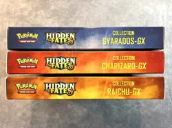 Pokemon Hidden Fates GX Collection Box Set - Charizard Raichu Gyarados - Sealed - Image 4