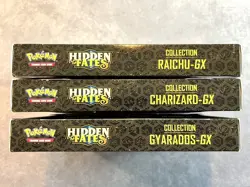 Pokemon Hidden Fates GX Collection Box Set - Charizard Raichu Gyarados - Sealed - Image 5