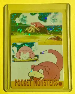 SLOWPOKE Pocket Monsters Vending Machine Prism Sticker - Pokemon Holo Foil NM - Image 1