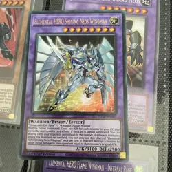 Yugioh Elemental HERO Shining Neos Wingman POTE-EN041 Ultra Rare 1st Edition - Image 1