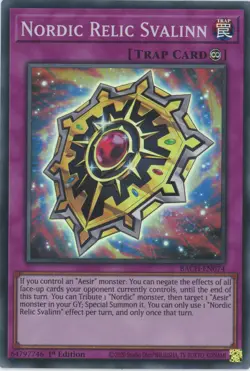 Yugioh Nordic Relic Svalinn BACH-EN074 Super Rare 1st Edition NM x3 Play Set - Image 1
